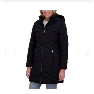 DKNY Women's Black Walker Coat